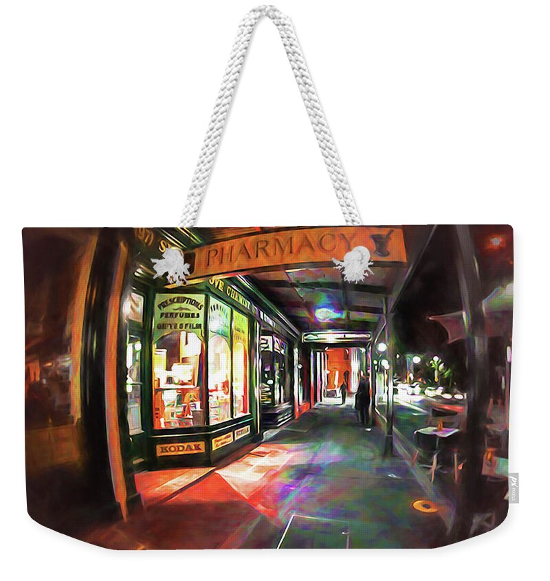 Sydney Weekender Tote Bag featuring the photograph Nighttime Strolling in Sydney by Peggy Dietz