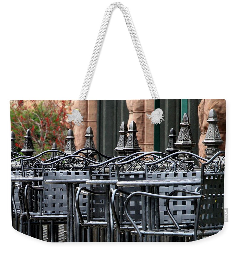 Coffee Weekender Tote Bag featuring the photograph 024 - Nina's by David Ralph Johnson
