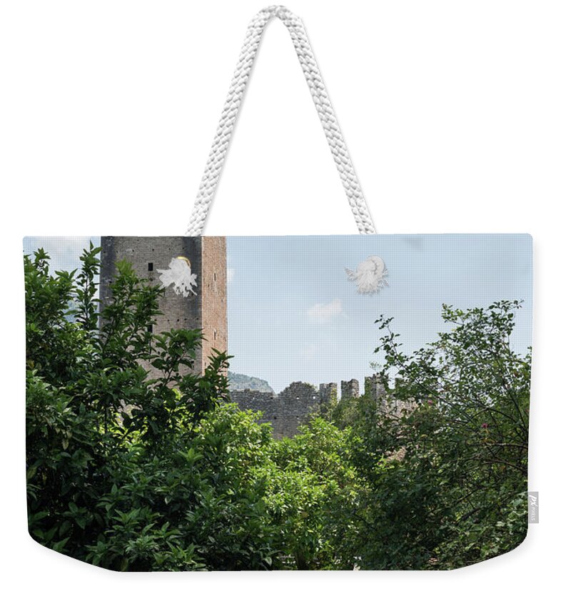 Bamboo Weekender Tote Bag featuring the photograph Ninfa Garden, Rome Italy 8 by Perry Rodriguez