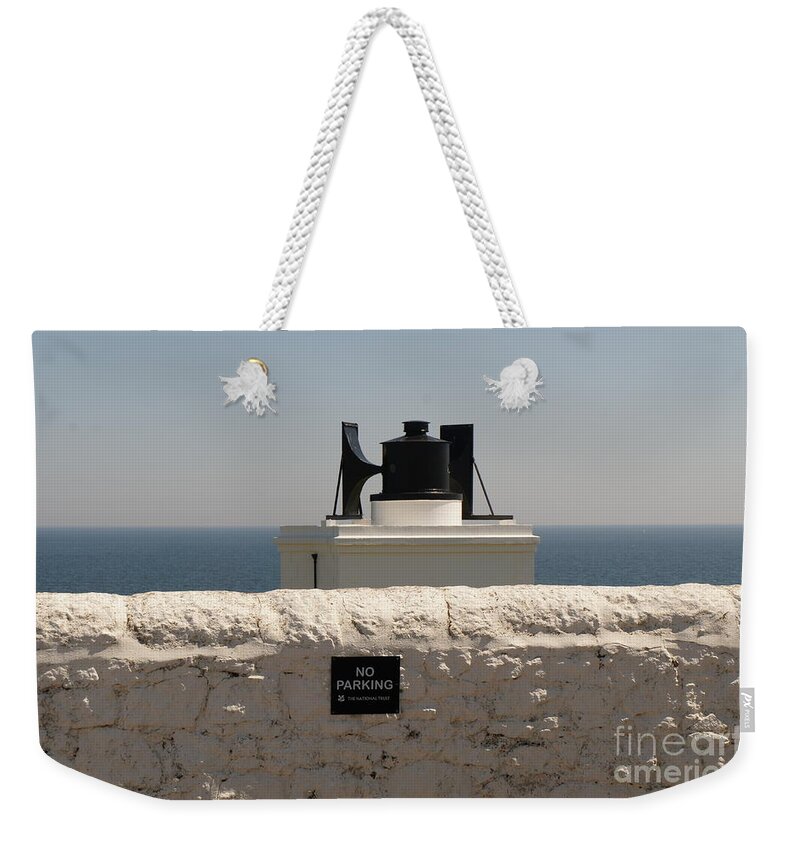 Foghorn Weekender Tote Bag featuring the photograph No Parking. by Elena Perelman