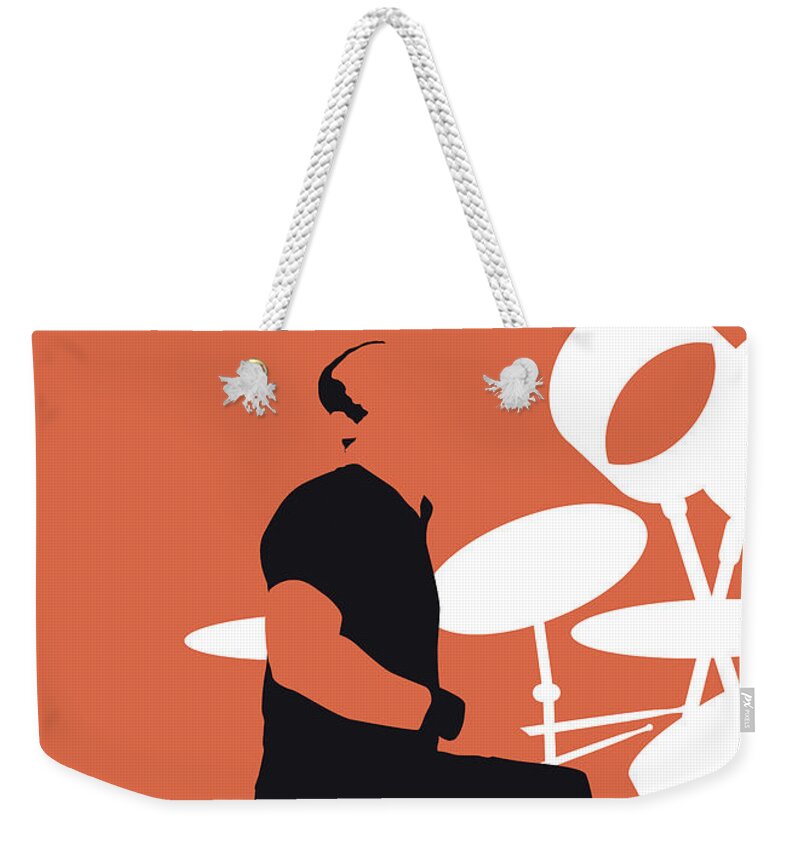 Phil Weekender Tote Bag featuring the digital art No163 MY Phil Collins Minimal Music poster by Chungkong Art