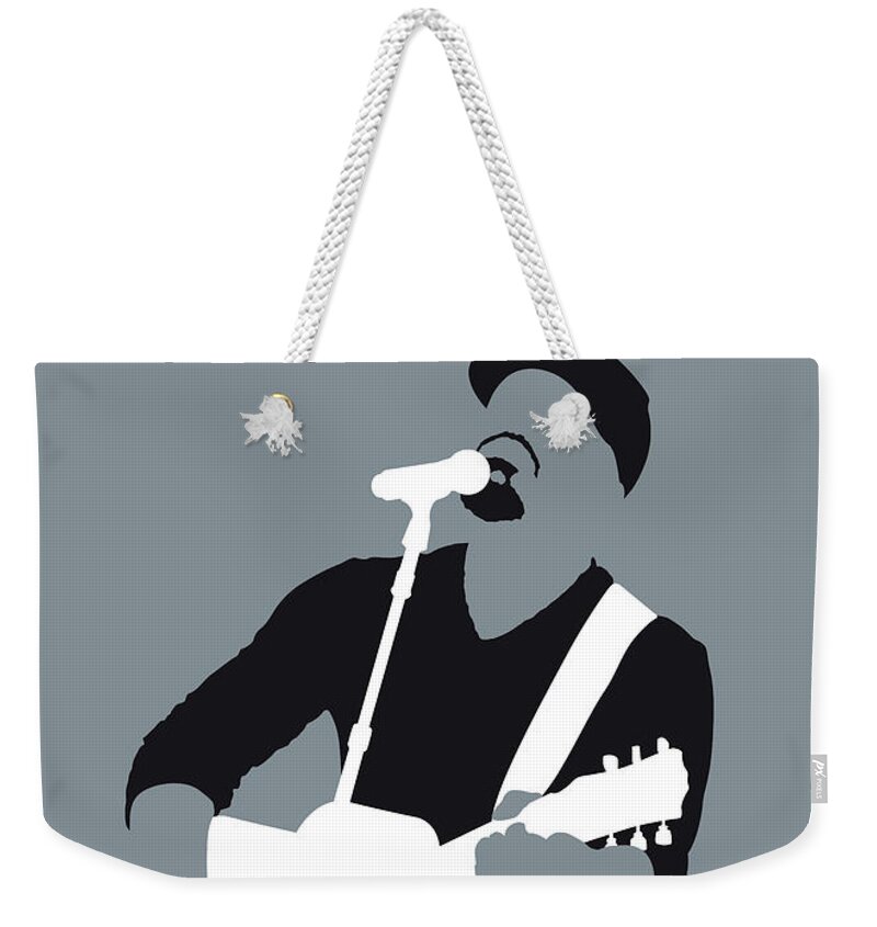 Hootie Weekender Tote Bag featuring the digital art No177 MY Hootie and the Blowfish Minimal Music by Chungkong Art
