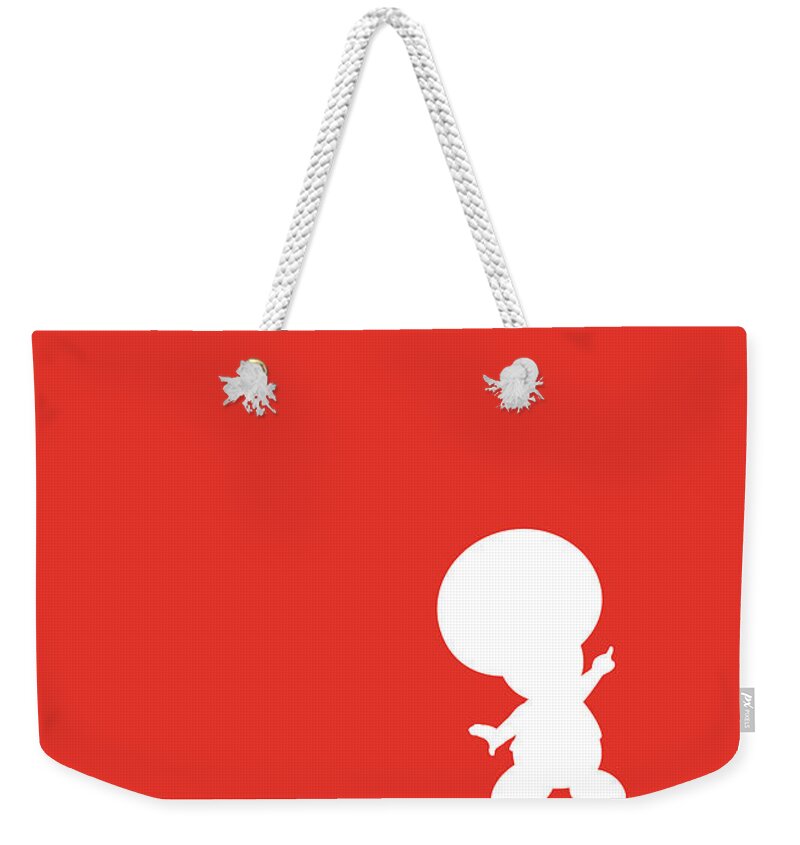 Mario Weekender Tote Bag featuring the digital art No41 My Minimal Color Code poster Toad by Chungkong Art