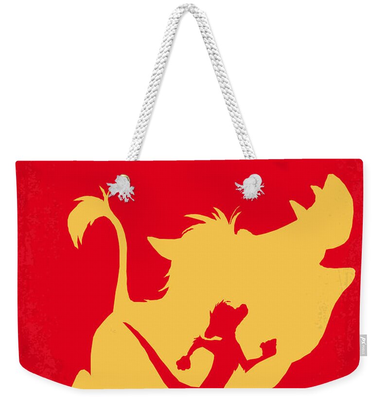 The Lion King Weekender Tote Bag featuring the digital art No512 My The Lion King minimal movie poster by Chungkong Art