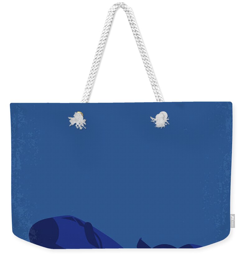 Into The Blue Weekender Tote Bag featuring the digital art No912 My Into the Blue minimal movie poster by Chungkong Art