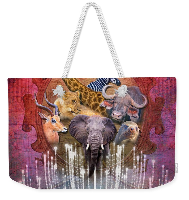 Noble Creatures Weekender Tote Bag featuring the digital art Noble Creatures by Linda Carruth
