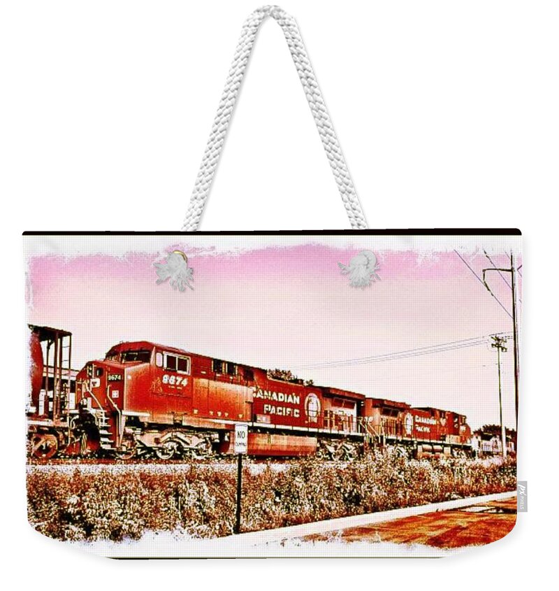 Railroad Weekender Tote Bag featuring the photograph Nobody Cares About The Railroads by Nick Heap