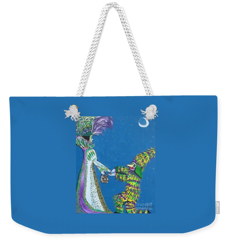 Nola Meets Mamou Weekender Tote Bag featuring the painting NOLA Meets Mamou by Seaux-N-Seau Soileau