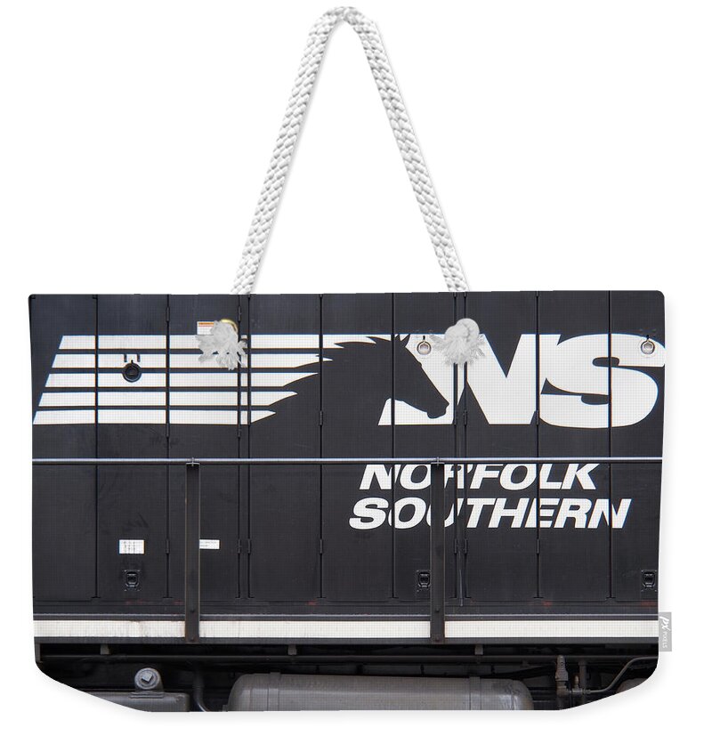 Railroad Weekender Tote Bag featuring the photograph Norfolk Southern Emblem by Mike McGlothlen