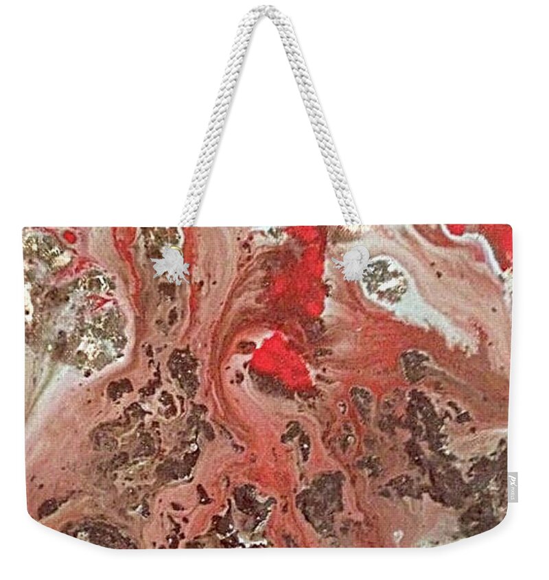 Abstract Weekender Tote Bag featuring the painting Normandy by Teresa Fry