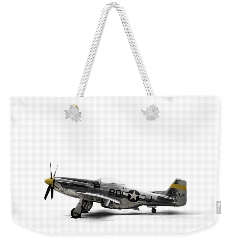 P-51 Mustang Weekender Tote Bag featuring the digital art North American P-51 Mustang by Douglas Pittman