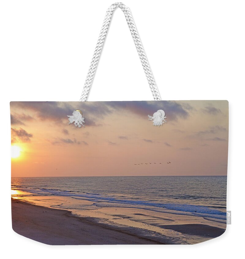 Topsail Weekender Tote Bag featuring the photograph North Topsail Beach Glory by Betsy Knapp