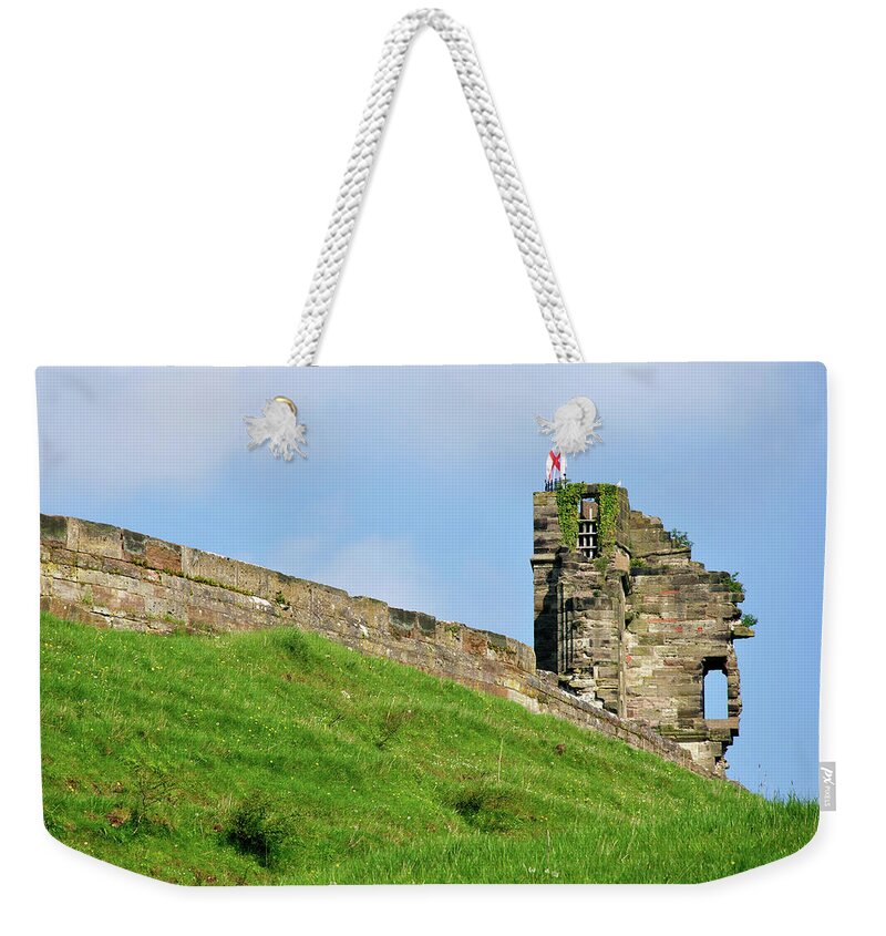 Europe Weekender Tote Bag featuring the photograph North Tower, Tutbury Castle by Rod Johnson