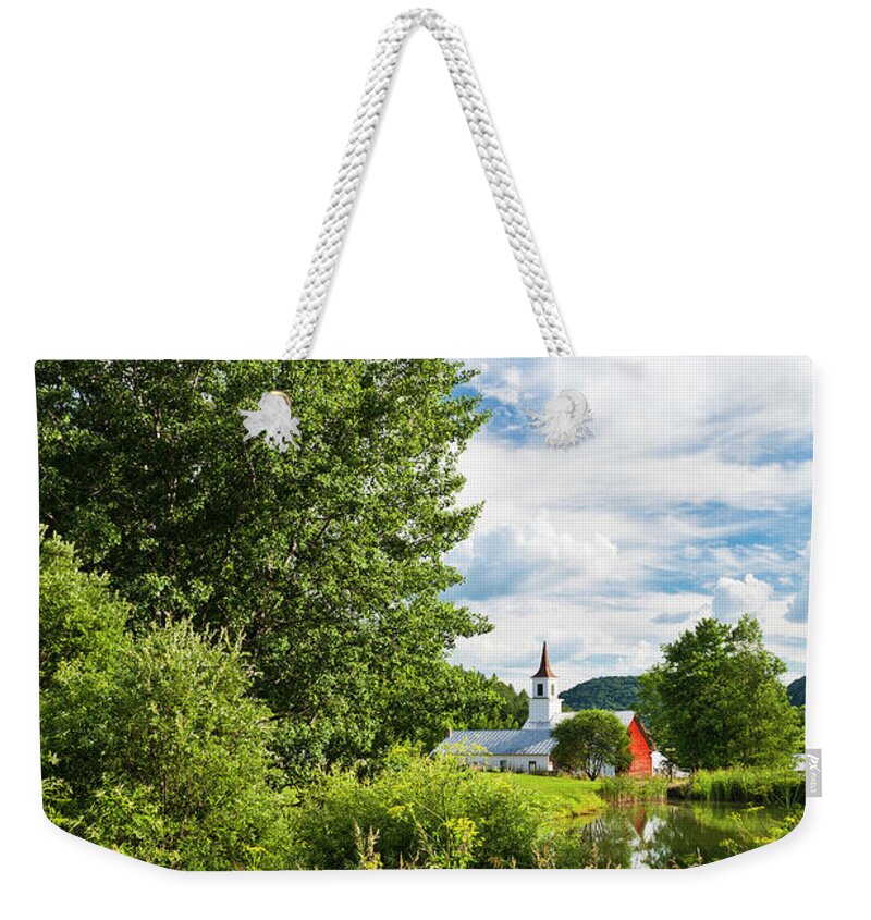 Summer Weekender Tote Bag featuring the photograph North Tunbridge Summer Day by Alan L Graham