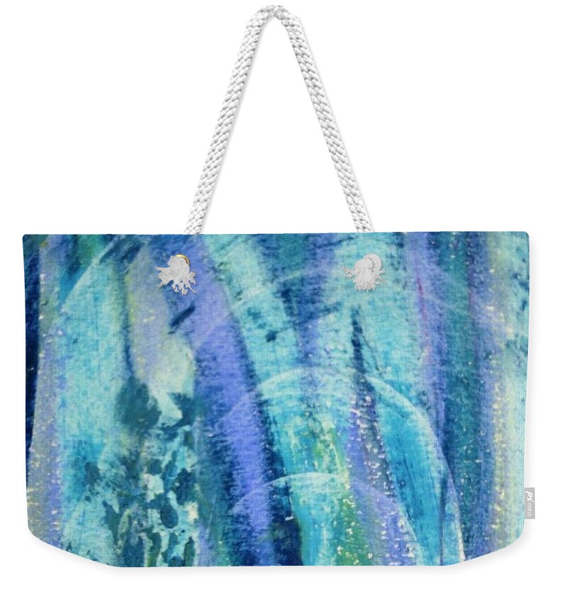 Northern Lights Weekender Tote Bag featuring the painting Northern Lights by Deb Stroh-Larson