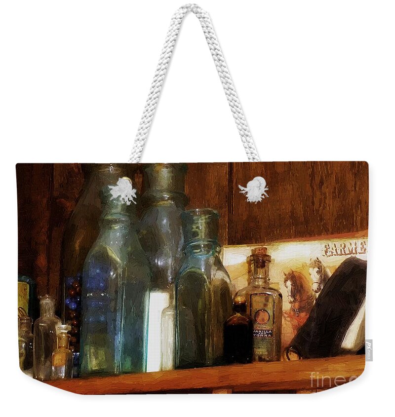Advertising Weekender Tote Bag featuring the painting Nostalgic Eclectica by RC DeWinter