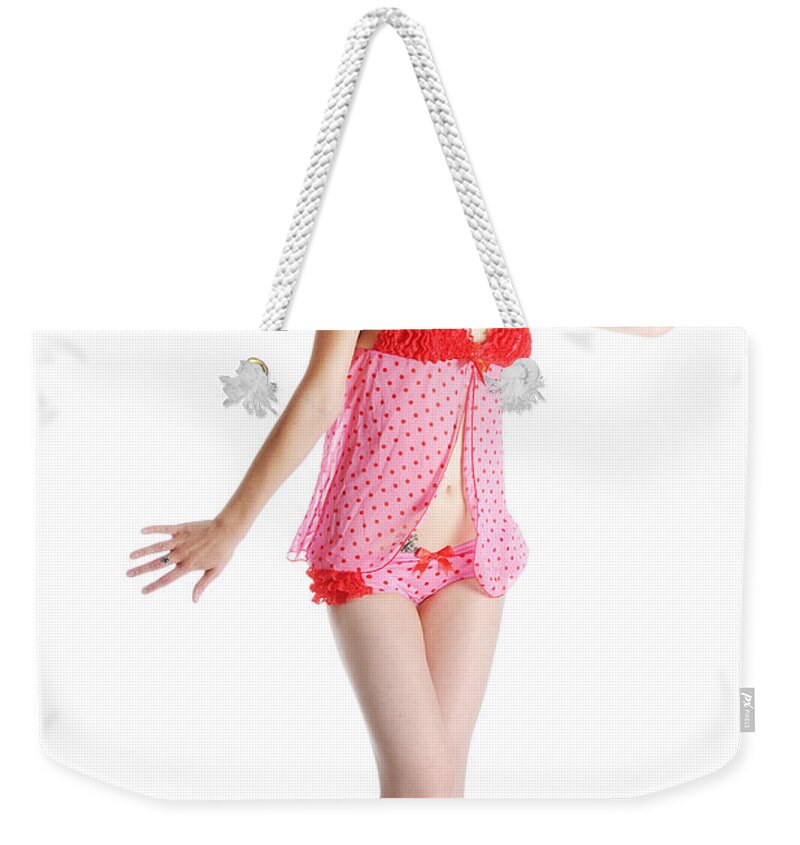 Pink Weekender Tote Bag featuring the photograph Not Me Silly by Robert WK Clark