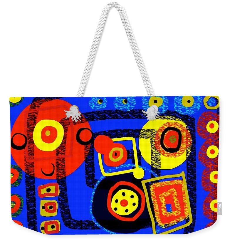 Luciano Pavarotti Weekender Tote Bag featuring the digital art Notes to Music in Memoriam to Luciano Pavarotti by Susan Fielder