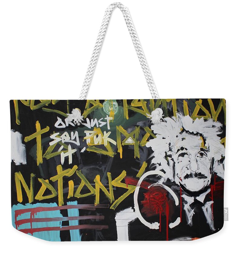 Abstract Weekender Tote Bag featuring the painting Notions by Aort Reed