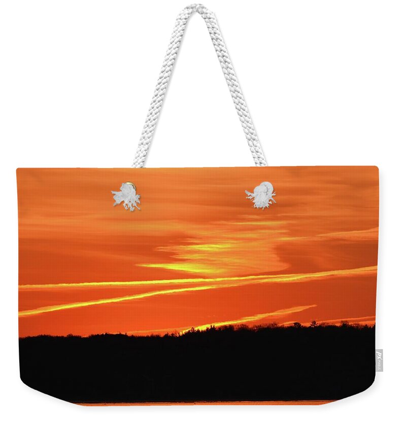 Sunrise Weekender Tote Bag featuring the photograph November 11- 2014 8.23 AM by Lyle Crump