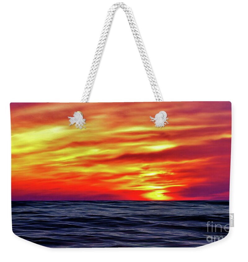 Sunset Weekender Tote Bag featuring the photograph November Sunset by Kathi Mirto