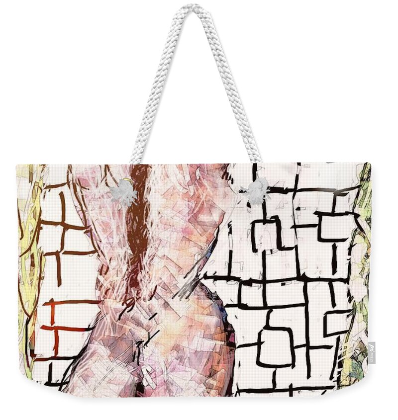 Nude Weekender Tote Bag featuring the digital art Nude by Subrata Bose