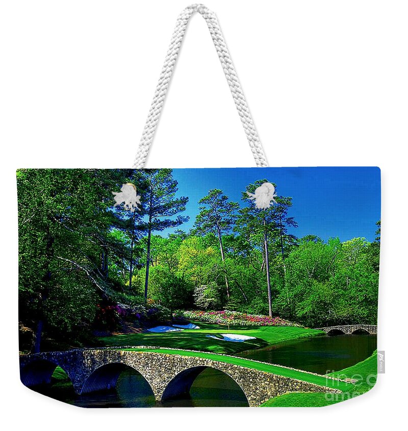 Golf Weekender Tote Bag featuring the digital art Number 12 by Michael Graham
