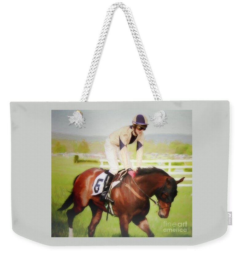 Steeplechase Weekender Tote Bag featuring the photograph Number 6 by Ola Allen