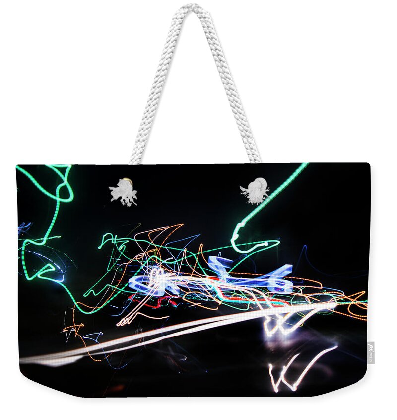 Abstract Weekender Tote Bag featuring the photograph Numbers Gone Awry by Greg and Chrystal Mimbs