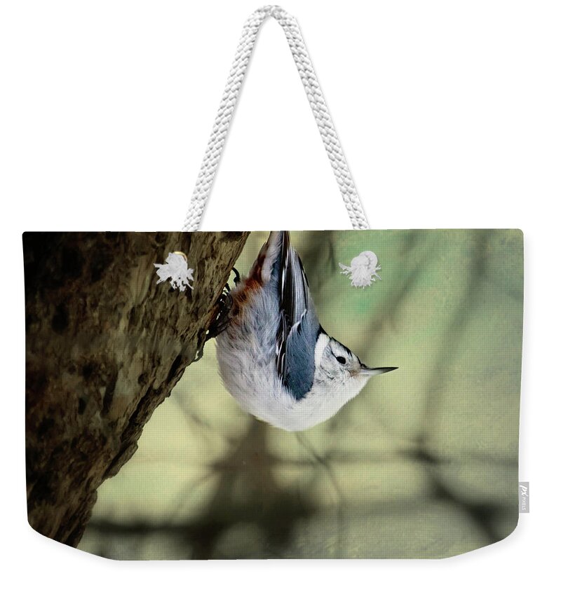 Birds Weekender Tote Bag featuring the photograph Nuthatch  by Al Mueller