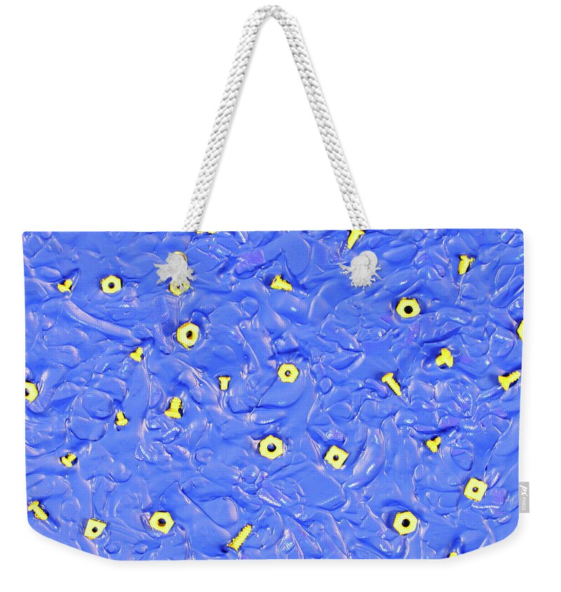 Abstract Weekender Tote Bag featuring the painting Nuts and Bolts by Thomas Blood