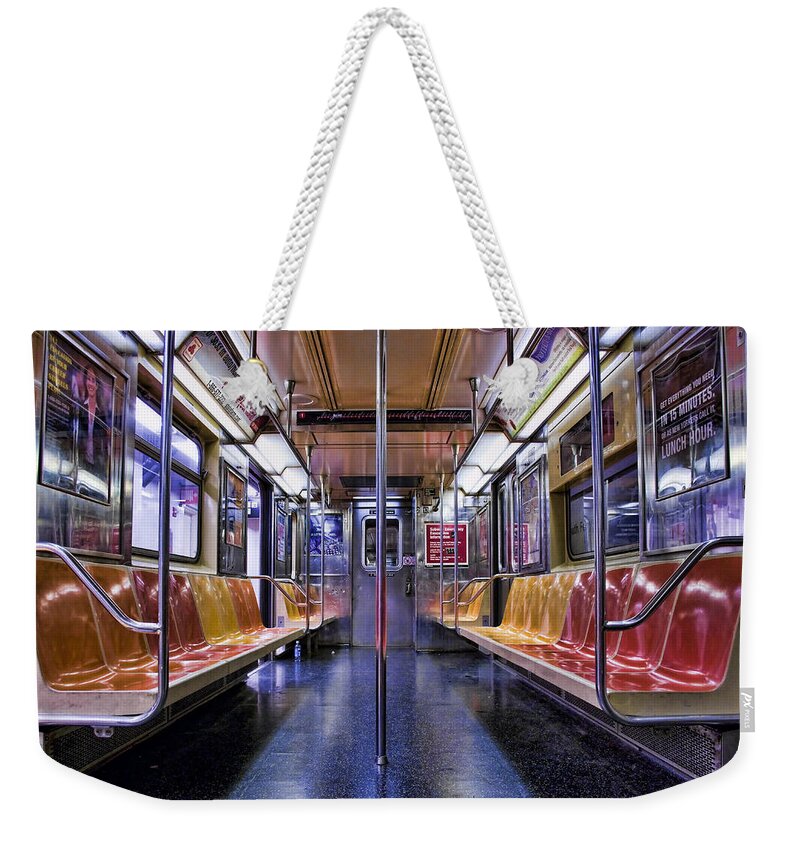 Subway Weekender Tote Bag featuring the photograph NYC Subway by Kelley King