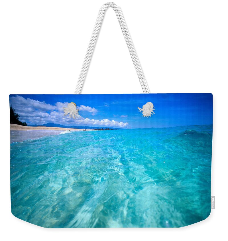 Aqua Weekender Tote Bag featuring the photograph Oahu, North Shore by Vince Cavataio - Printscapes
