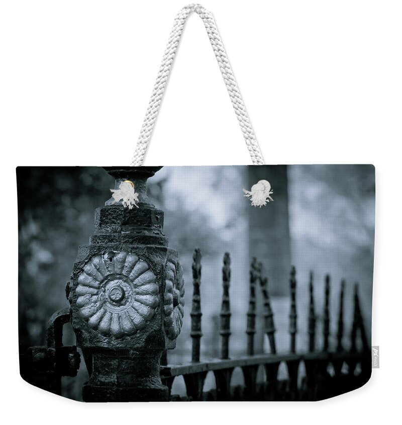 Cemetery Weekender Tote Bag featuring the photograph Oakwood Cemetery by Linda Unger