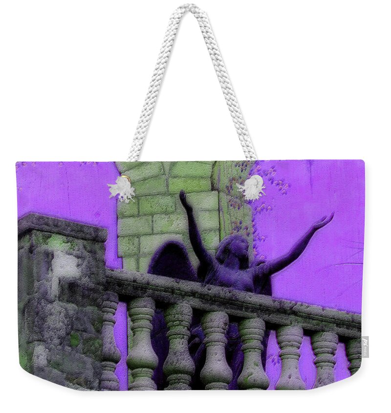 Angel Weekender Tote Bag featuring the photograph Oasis Angel #6112_b Balcony View by Barbara Tristan