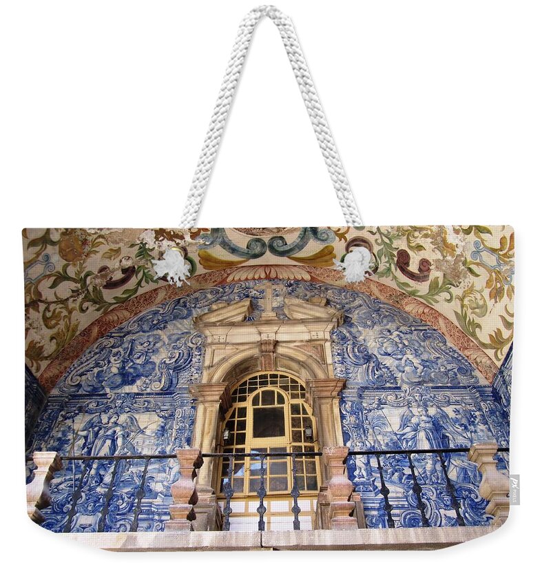 Obidos Weekender Tote Bag featuring the photograph Obidos Ancient Art Portugal by John Shiron