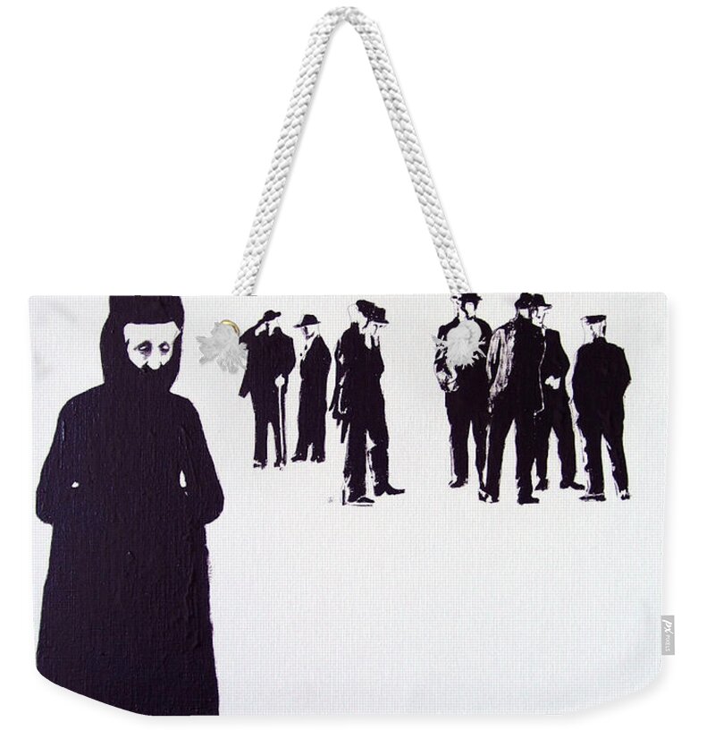 Observada Weekender Tote Bag featuring the painting Observada by Tomas Castano