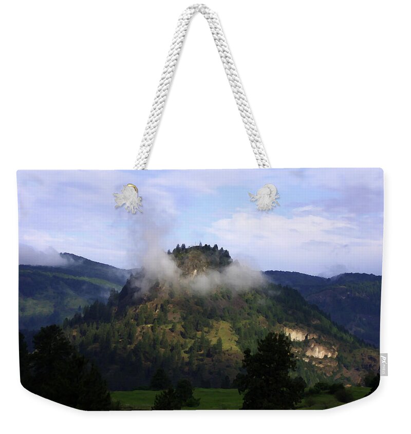 Observation Weekender Tote Bag featuring the photograph Observation Mountain Grand Forks BC by Barbara St Jean