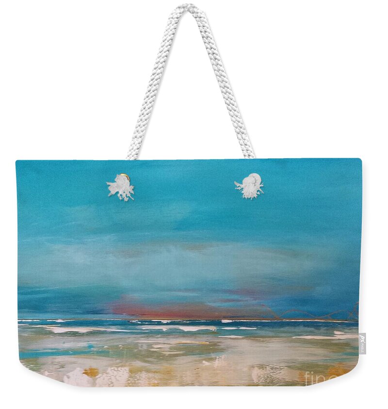 Ocean Weekender Tote Bag featuring the painting Ocean 2 by Diana Bursztein