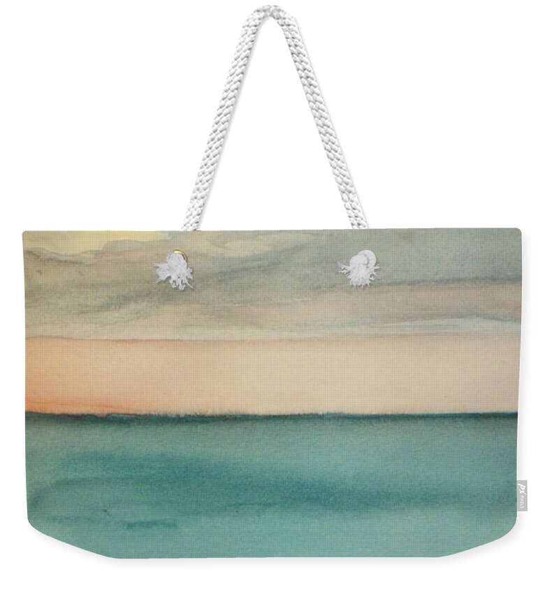 Ocean Beach Weekender Tote Bag featuring the painting Ocean Beach by Vesna Antic