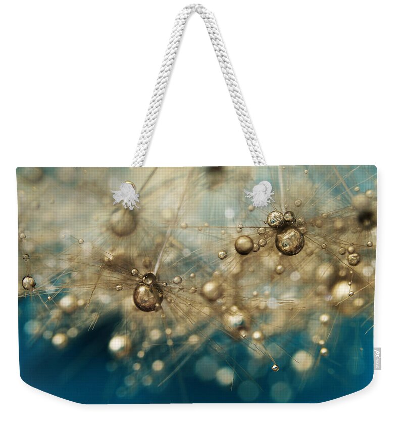 Dandelion Weekender Tote Bag featuring the photograph Ocean Deep Dandy Drops by Sharon Johnstone