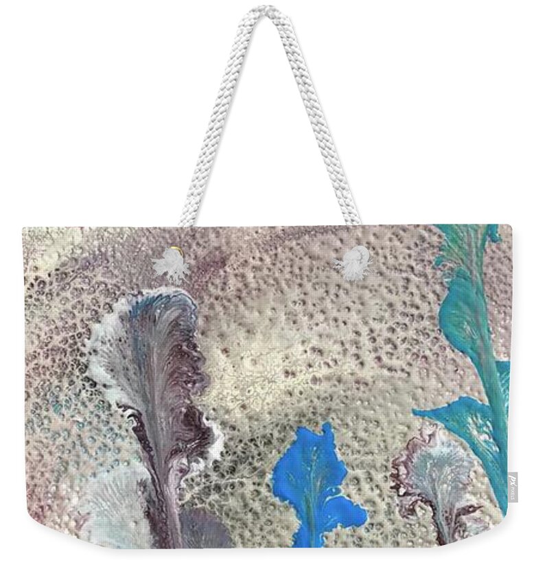 Acrylic Weekender Tote Bag featuring the painting Ocean Life by Beverly Johnson