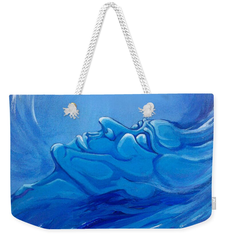 Ocean Weekender Tote Bag featuring the painting Ocean Spirit by Kevin Middleton