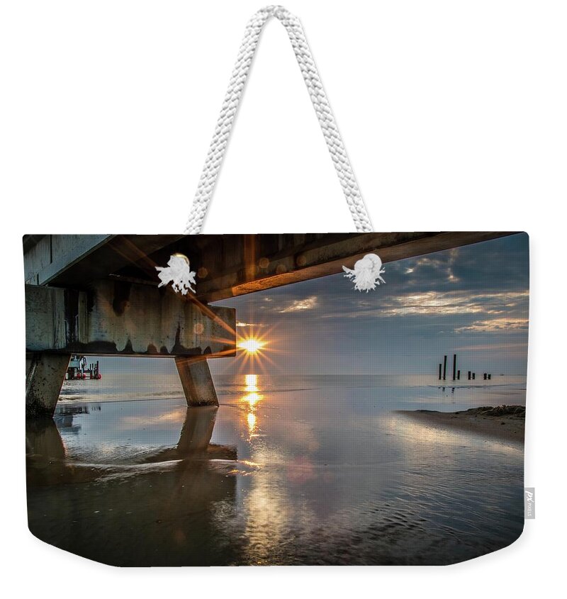 Sunrise Weekender Tote Bag featuring the photograph Ocean View Sunrise by Larkin's Balcony Photography