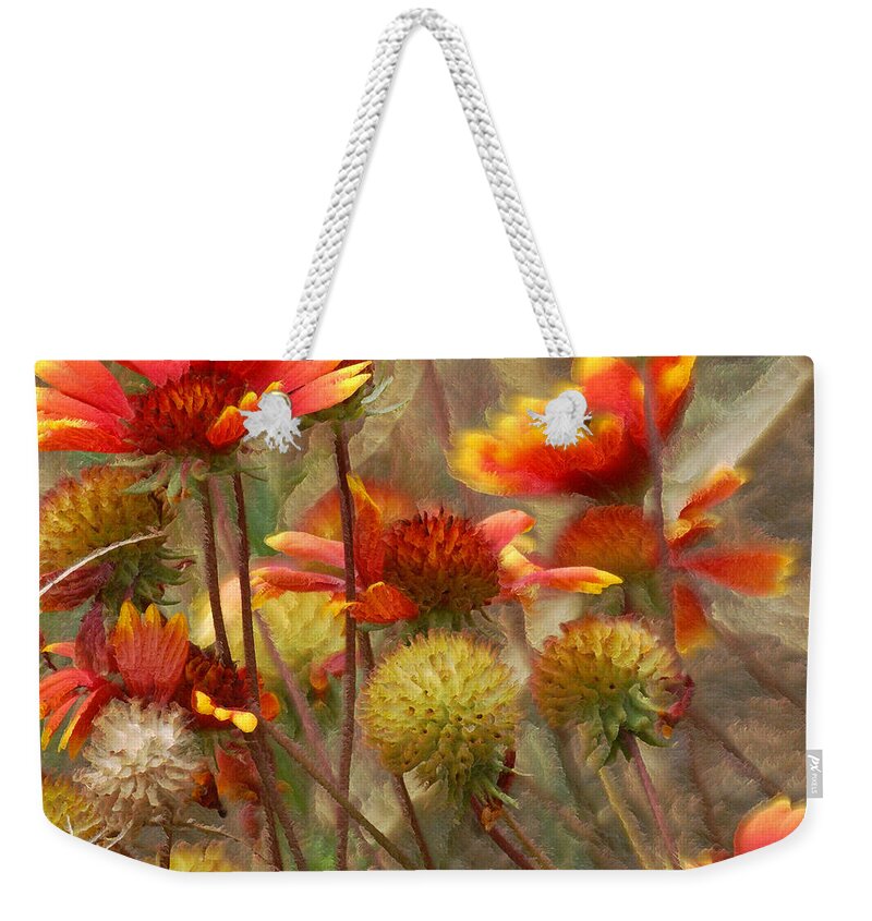 October Flowers Weekender Tote Bag featuring the photograph October Flowers 2 by Ernest Echols