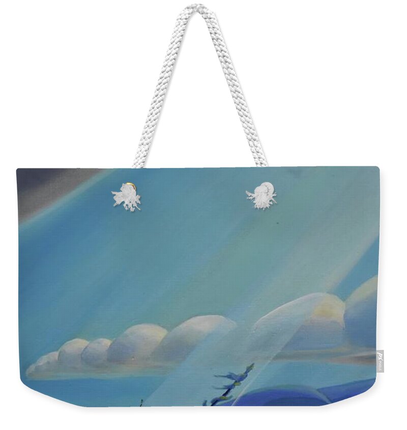 Triptych Weekender Tote Bag featuring the painting Ode to the North II - Left Panel by Barbel Smith