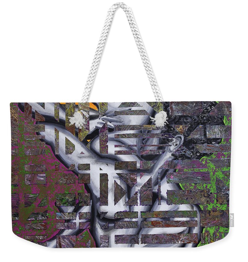 Abstract Weekender Tote Bag featuring the painting Oedipus Triumphant by Julius Hannah