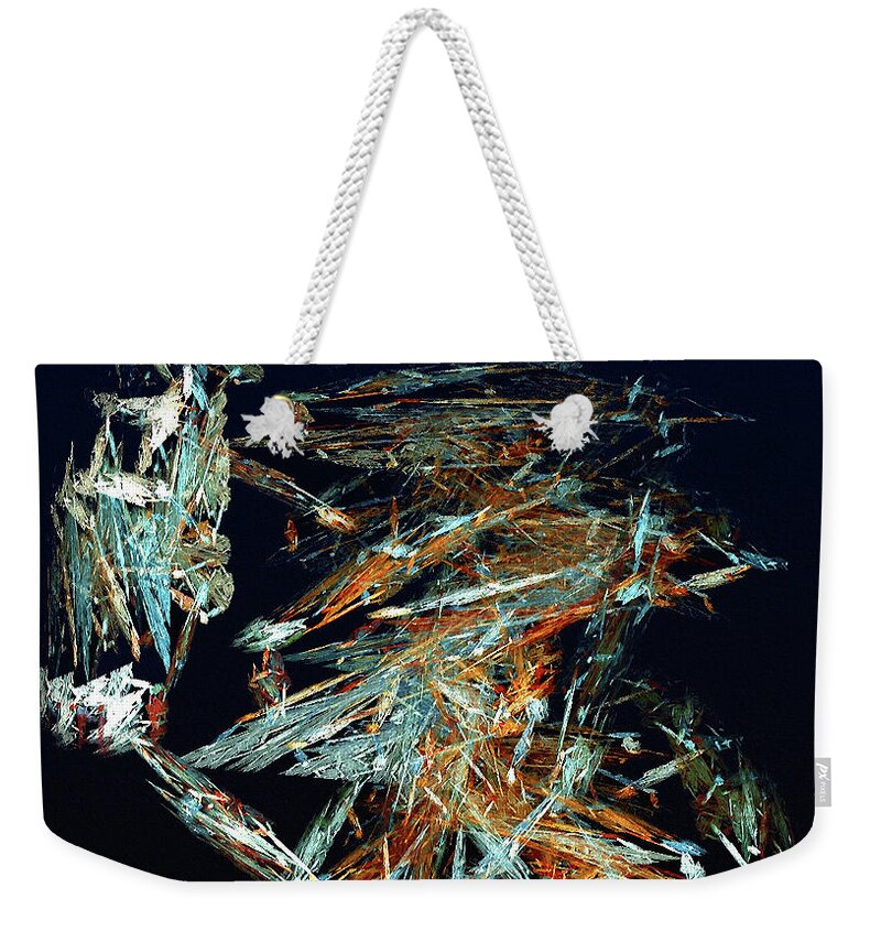  Weekender Tote Bag featuring the digital art Off the Tracks by Rein Nomm