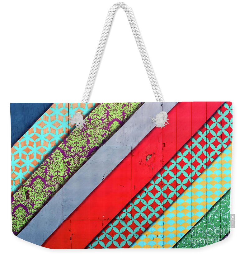 Graffiti Weekender Tote Bag featuring the photograph Off the Wall - Pattern 4 by Colleen Kammerer