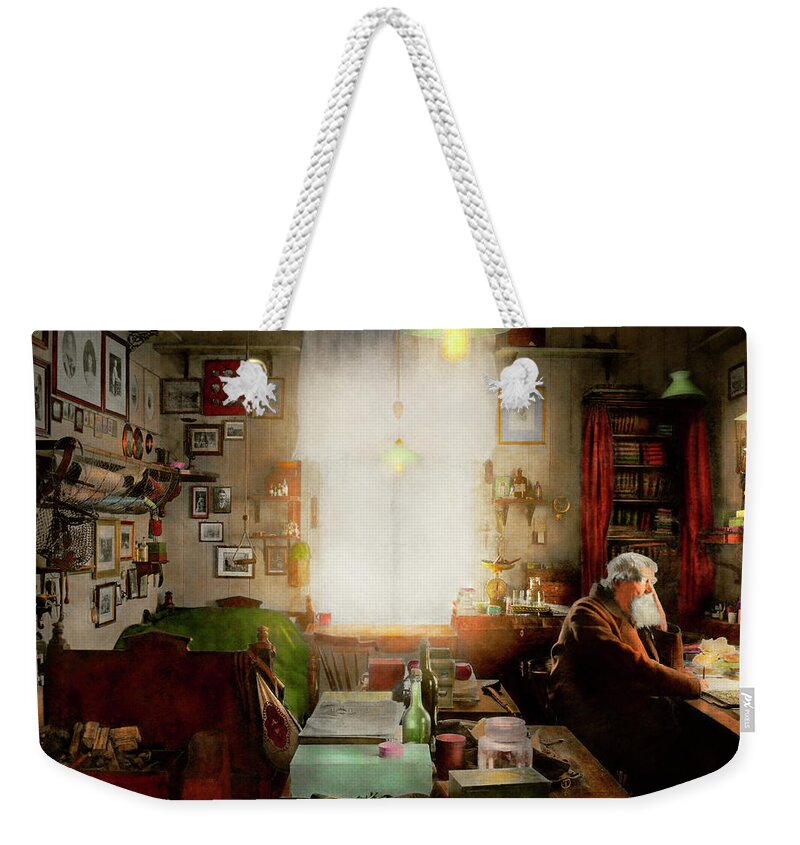 Self Weekender Tote Bag featuring the photograph Office - Ole Tobias Olsen 1900 by Mike Savad